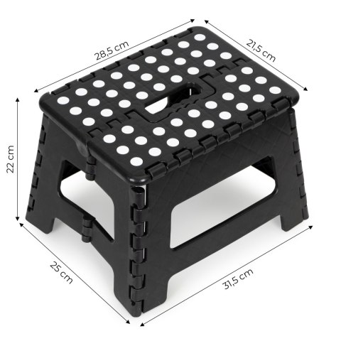 ModernHome Stołek składany 1 stopniowy taboret z tworzywa 22 cm ModernHome Stołek składany 1 stopniowy taboret z tworzywa 22 cm