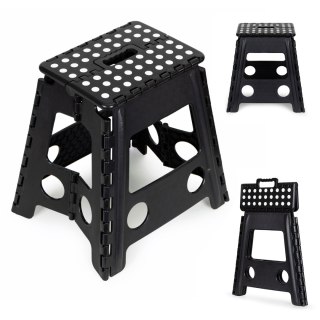 ModernHome Stołek składany 1 stopniowy taboret z tworzywa 39 cm