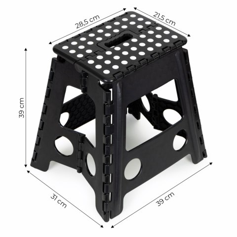 ModernHome Stołek składany 1 stopniowy taboret z tworzywa 39 cm ModernHome Stołek składany 1 stopniowy taboret z tworzywa 39 cm