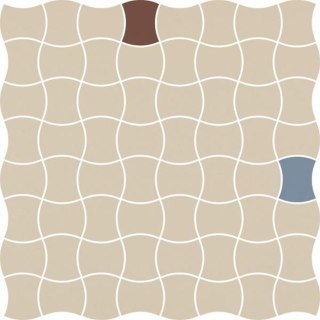 Paradyż MODERNIZM BIANCO MOZAIKA PRASOWANA K.3,6X4,4 MIX A 30,86X30,86 (30x30)