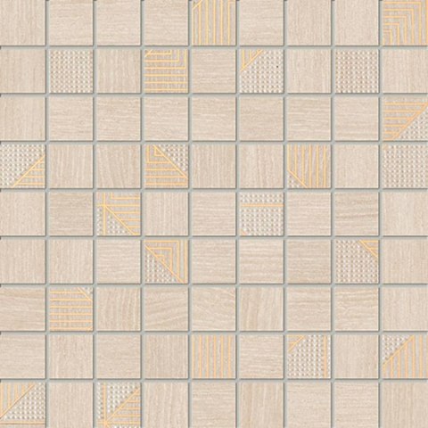 DOMINO (TUBĄDZIN) WOODBRILLE BEIGE MOZAIKA 30X30