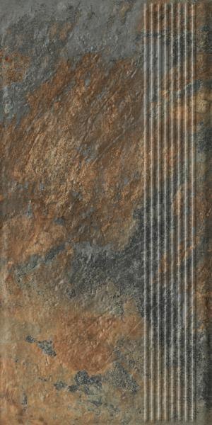 Paradyż ARDIS RUST STOPNICA PROSTA STRUKTURA MAT 30X60