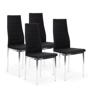 ModernHome Krzesła zestaw 4 szt do salonu jadalni chromowane nogi ModernHome