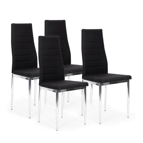 ModernHome Krzesła zestaw 4 szt do salonu jadalni chromowane nogi ModernHome ModernHome Krzesła zestaw 4 szt do salonu jadalni chromowane nogi ModernHome
