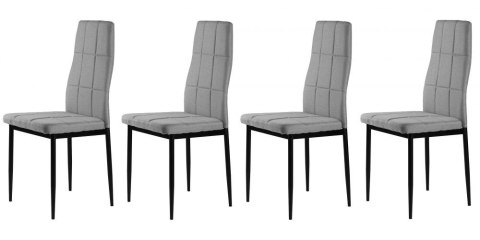 ModernHome Zestaw krzesła tapicerowane do jadalni i salonu 4szt szare ModernHome Zestaw krzesła tapicerowane do jadalni i salonu 4szt szare