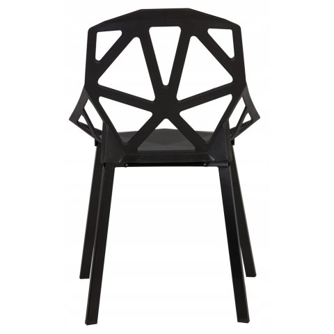ModernHome Komplet nowoczesnych krzeseł krzesło do salonu czarne 4szt ModernHome Komplet nowoczesnych krzeseł krzesło do salonu czarne 4szt