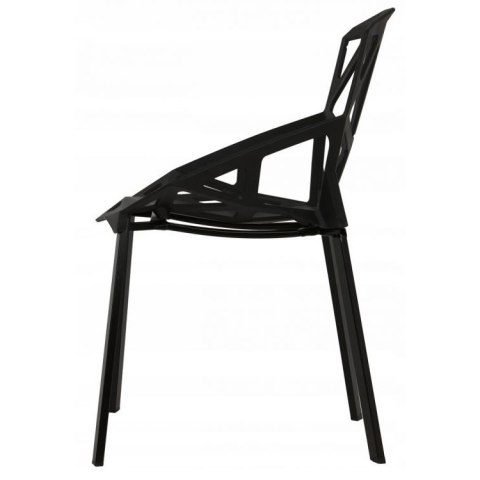 ModernHome Komplet nowoczesnych krzeseł krzesło do salonu czarne 4szt ModernHome Komplet nowoczesnych krzeseł krzesło do salonu czarne 4szt