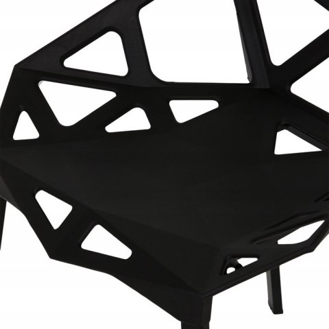ModernHome Komplet nowoczesnych krzeseł krzesło do salonu czarne 4szt ModernHome Komplet nowoczesnych krzeseł krzesło do salonu czarne 4szt