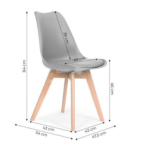 ModernHome Krzesło zestaw krzeseł do salonu jadalni z poduszką ModernHome ModernHome Krzesło zestaw krzeseł do salonu jadalni z poduszką ModernHome