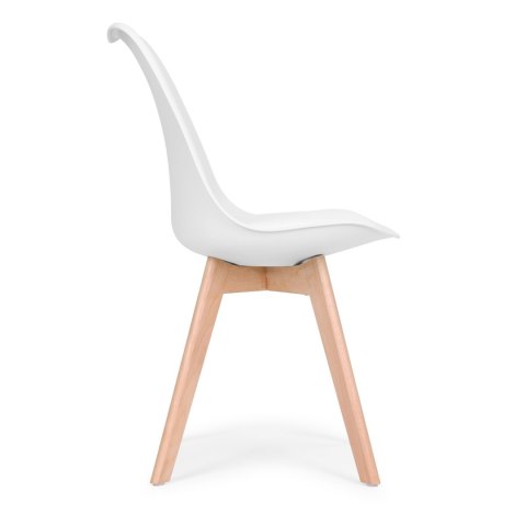 ModernHome Zestaw 4 krzeseł krzesło do salonu jadalni z poduszką Białe ModernHome ModernHome Zestaw 4 krzeseł krzesło do salonu jadalni z poduszką Białe ModernHome