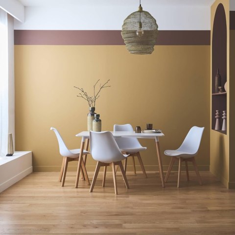 ModernHome Zestaw 4 krzeseł krzesło do salonu jadalni z poduszką Białe ModernHome ModernHome Zestaw 4 krzeseł krzesło do salonu jadalni z poduszką Białe ModernHome
