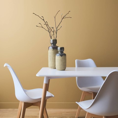ModernHome Zestaw 4 krzeseł krzesło do salonu jadalni z poduszką Białe ModernHome ModernHome Zestaw 4 krzeseł krzesło do salonu jadalni z poduszką Białe ModernHome