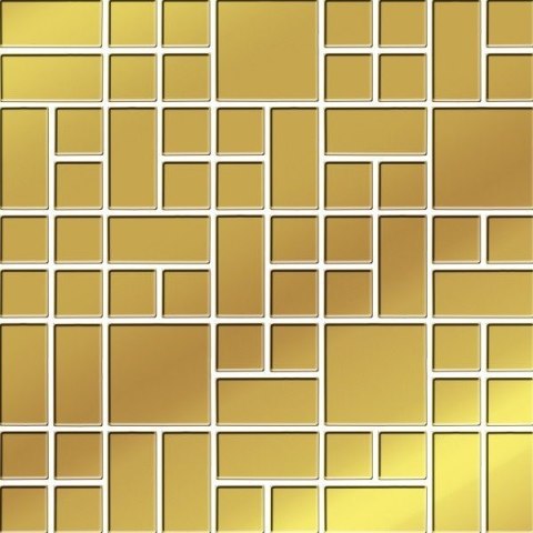 CERAMICA BIANCA GOLD GLASS MOSAIC 25x25