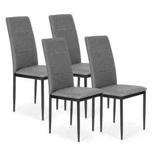 ModernHome Komplet 4 krzeseł krzesło do jadalni i salonu szare ModernHome