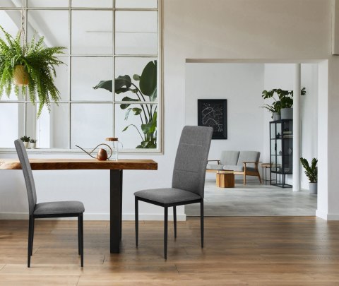 ModernHome Komplet 4 krzeseł krzesło do jadalni i salonu szare ModernHome ModernHome Komplet 4 krzeseł krzesło do jadalni i salonu szare ModernHome