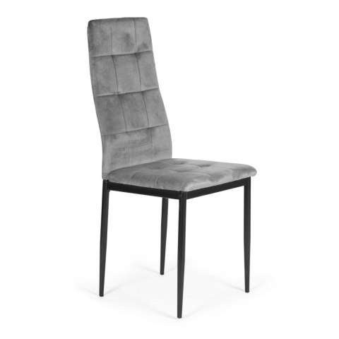 ModernHome Komplet 4 krzeseł krzesło welurowe do jadalni i salonu 4 sztuki szare ModernHome ModernHome Komplet 4 krzeseł krzesło welurowe do jadalni i salonu 4 sztuki szare ModernHome