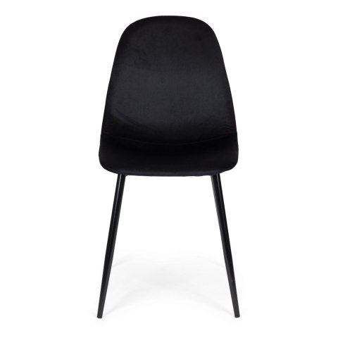 ModernHome Komplet 4 krzeseł welurowych krzesło do jadalni i salonu czarne ModernHome ModernHome Komplet 4 krzeseł welurowych krzesło do jadalni i salonu czarne ModernHome