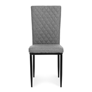 ModernHome Komplet krzeseł pikowanych krzesło do jadalni i salonu 4 sztuki szare ModernHome