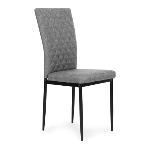 ModernHome Komplet krzeseł pikowanych krzesło do jadalni i salonu 4 sztuki szare ModernHome ModernHome Komplet krzeseł pikowanych krzesło do jadalni i salonu 4 sztuki szare ModernHome