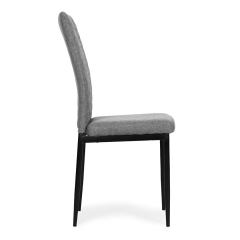 ModernHome Komplet krzeseł pikowanych krzesło do jadalni i salonu 4 sztuki szare ModernHome ModernHome Komplet krzeseł pikowanych krzesło do jadalni i salonu 4 sztuki szare ModernHome
