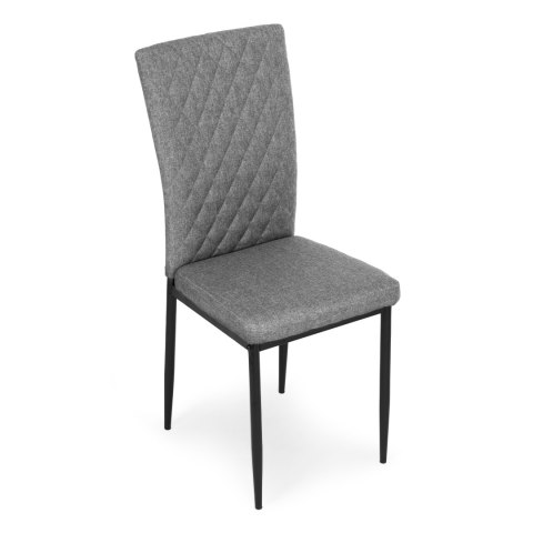 ModernHome Komplet krzeseł pikowanych krzesło do jadalni i salonu 4 sztuki szare ModernHome ModernHome Komplet krzeseł pikowanych krzesło do jadalni i salonu 4 sztuki szare ModernHome