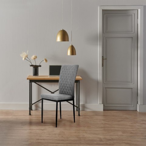 ModernHome Komplet krzeseł pikowanych krzesło do jadalni i salonu 4 sztuki szare ModernHome ModernHome Komplet krzeseł pikowanych krzesło do jadalni i salonu 4 sztuki szare ModernHome