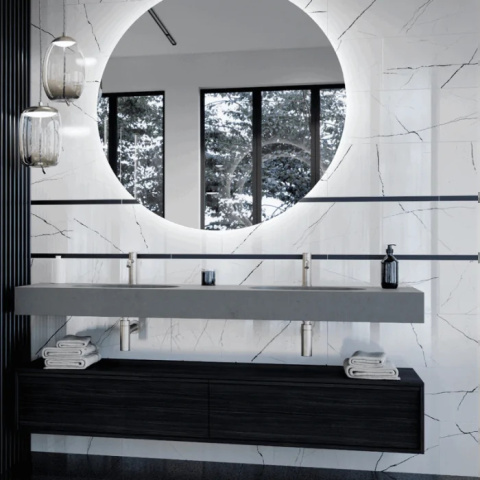 CERAMICA BIANCA PRESTIGE WHITE RETT. 25X75
